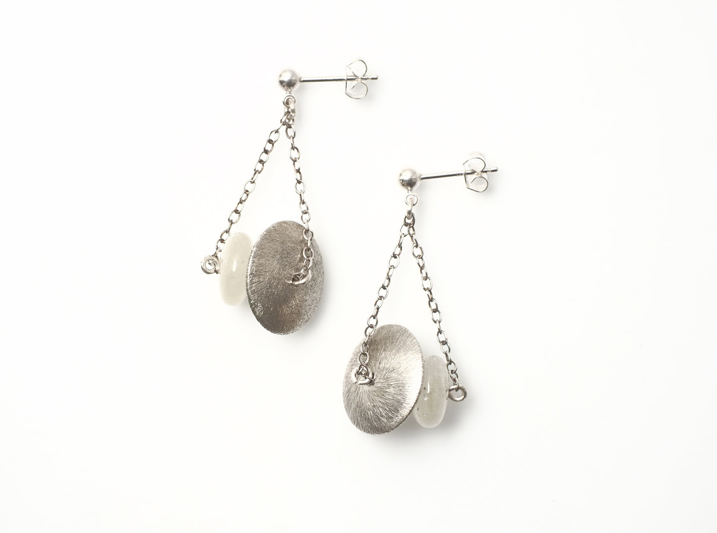 -Libyan glass・Karensilver- hanging studs