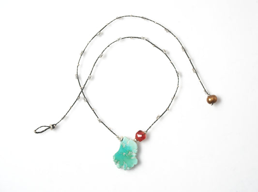-Turquoise・Andesine- braid pendant