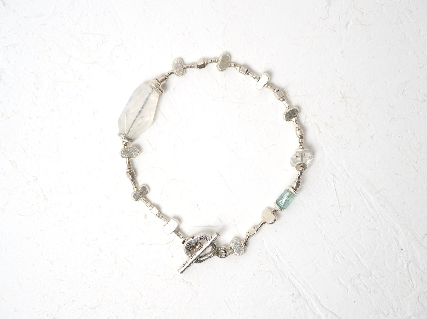 -Andesine labradorate・Herkimer quartz・Emerald- silver
