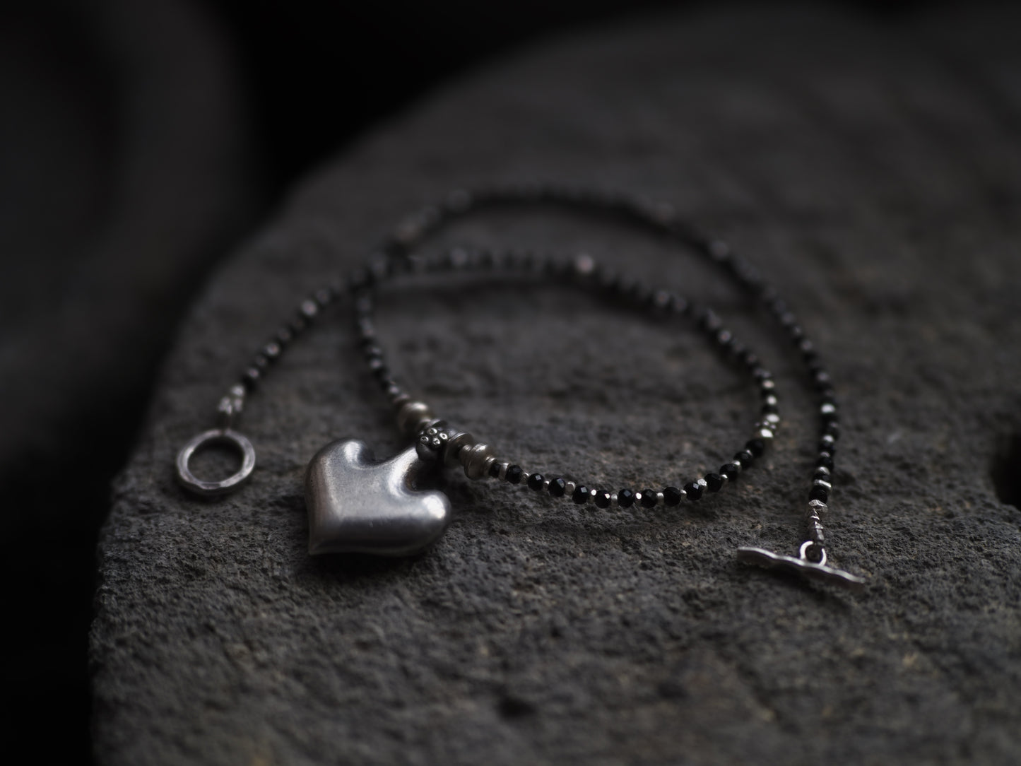 -India old silver- "black & silver"