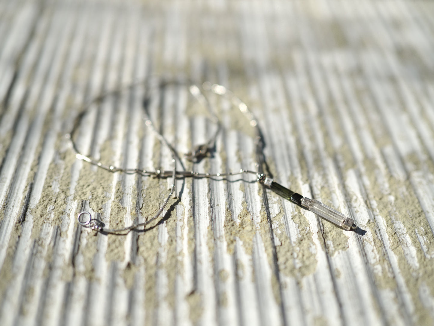 -Tourmaline- silver 'Y-line'