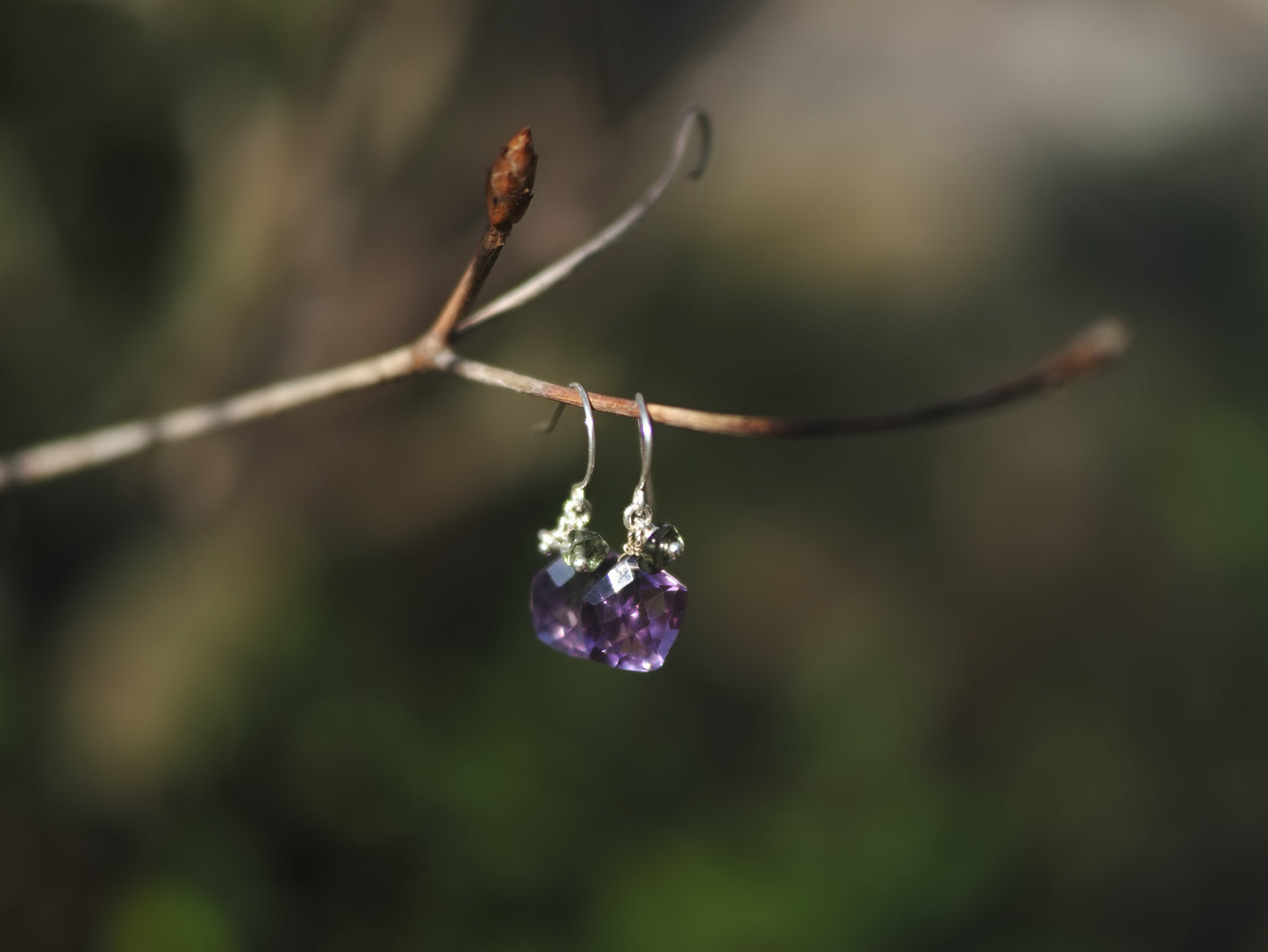 -Amethyst・Moldavite- hooks