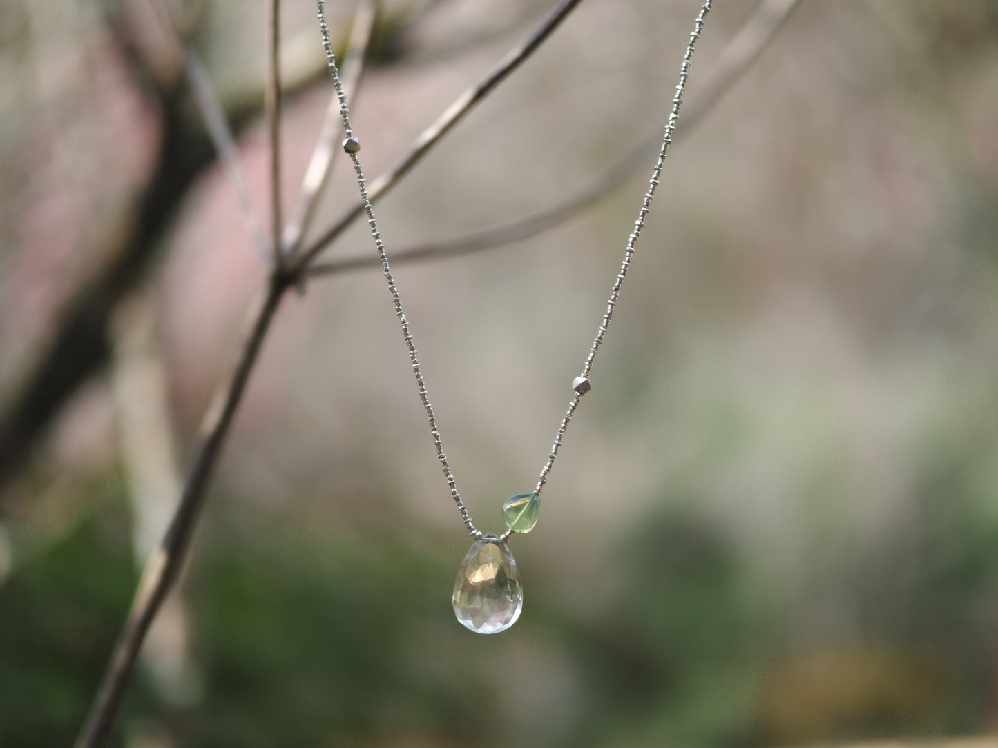 -Green amethyst・Green opal- silver