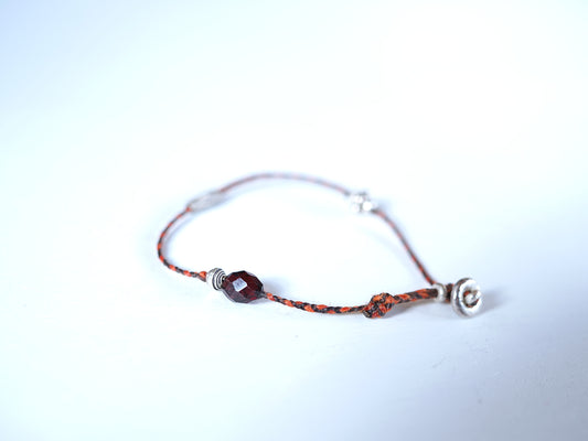 -Garnet・Silver- code bracelet