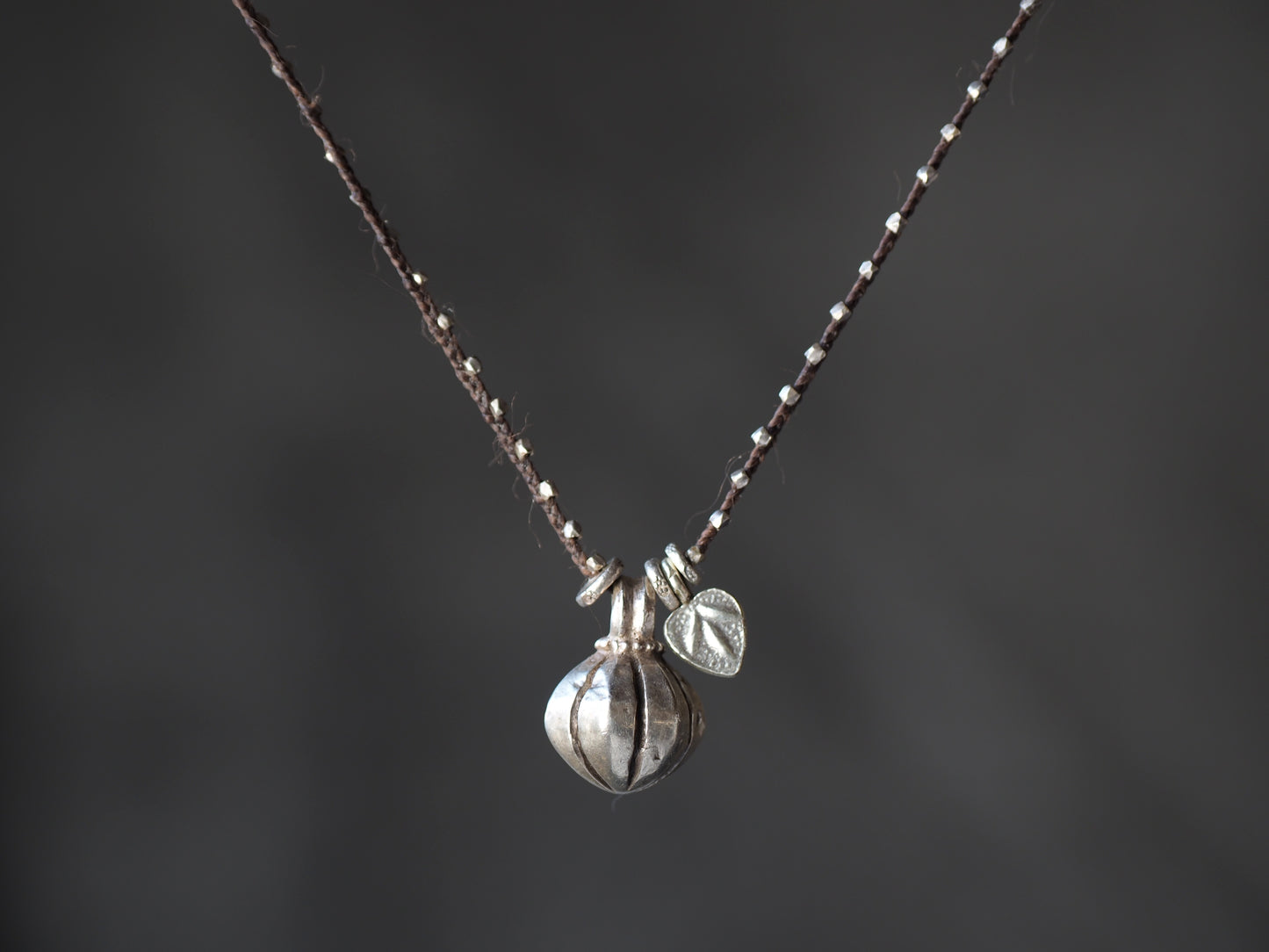 -OLD silver- braid pendant