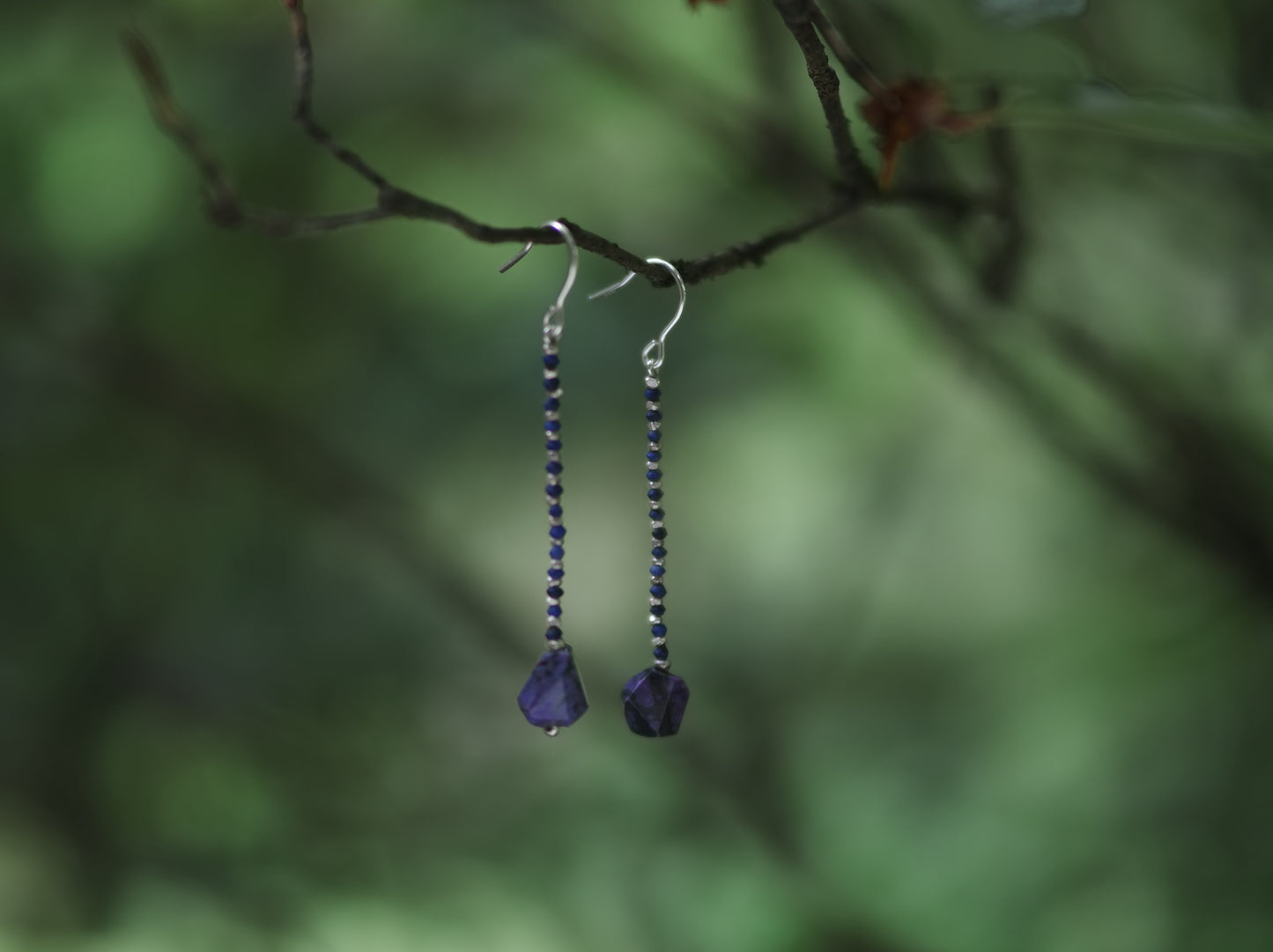 -Sugilite- 'lapis lazuli・silver' long line_hooks