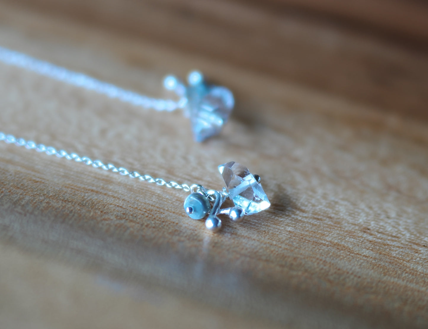 -Herkimer diamond・Alexandrite cat's eye- chains