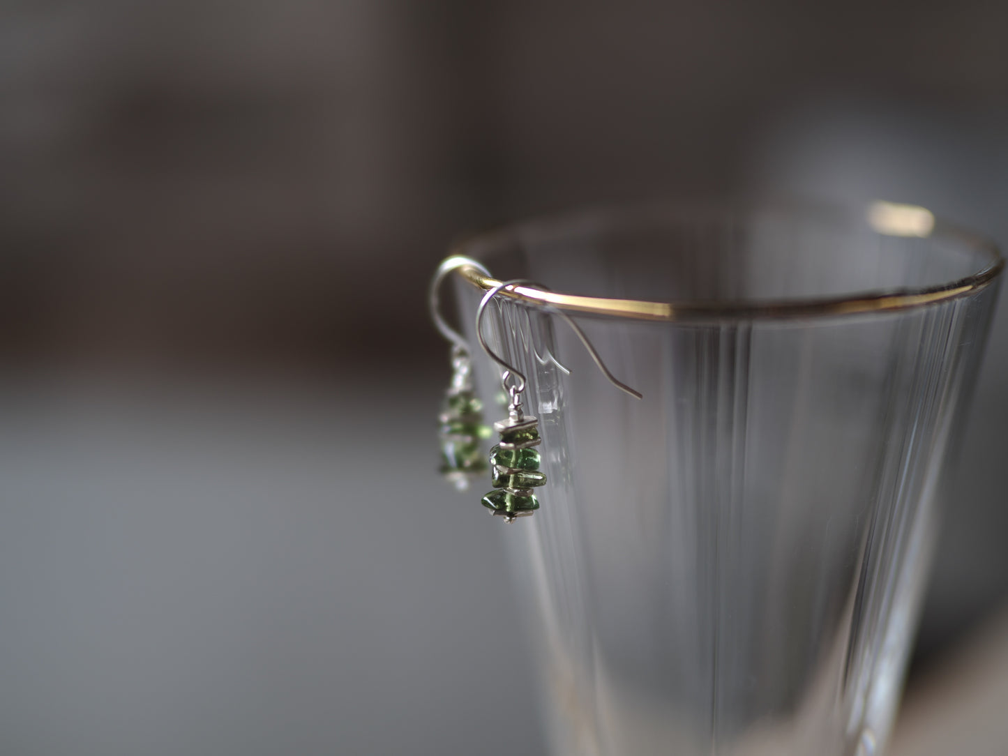 -Moldavite・silver-hooks