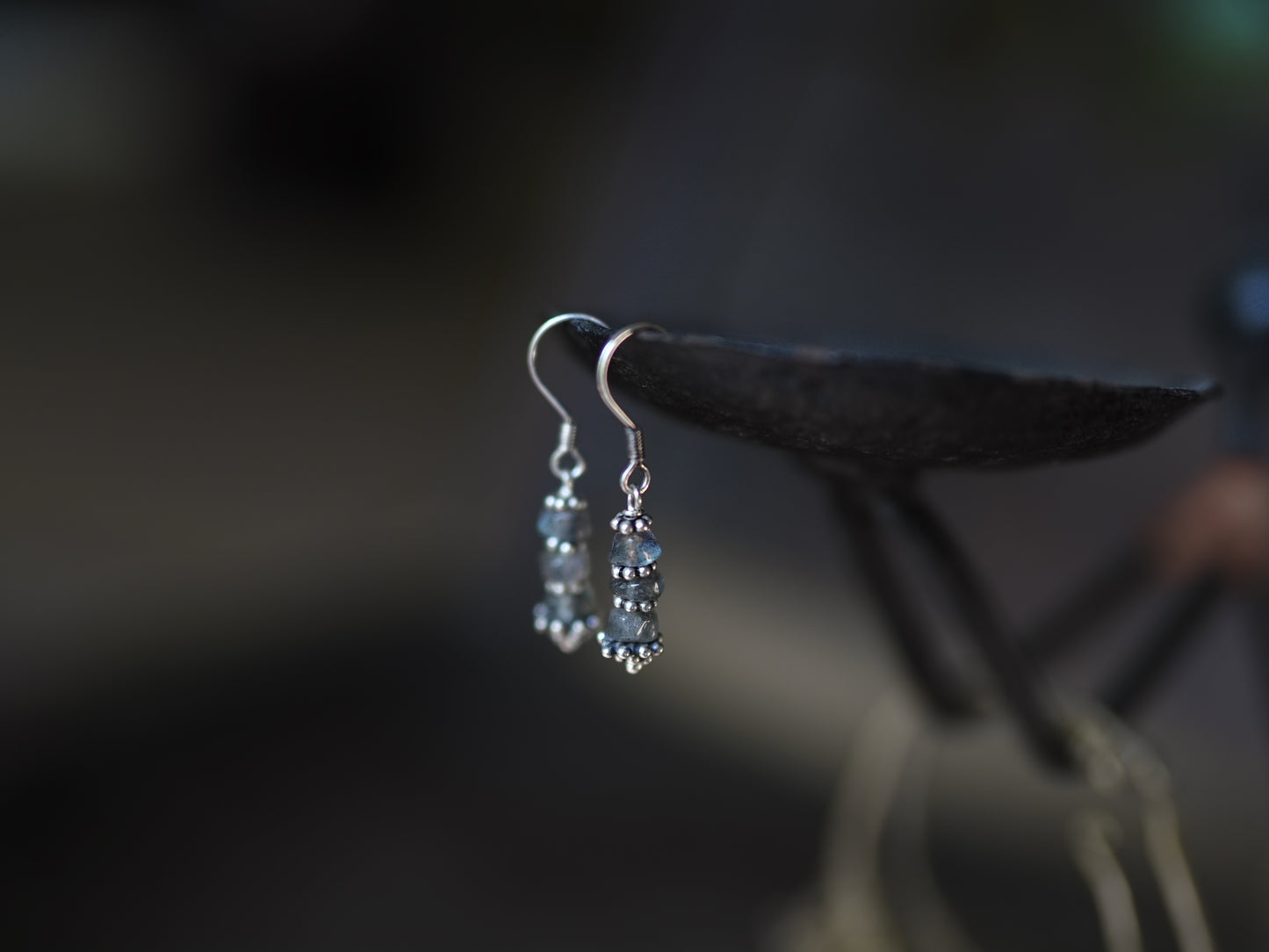 -labradorite・silver- hooks