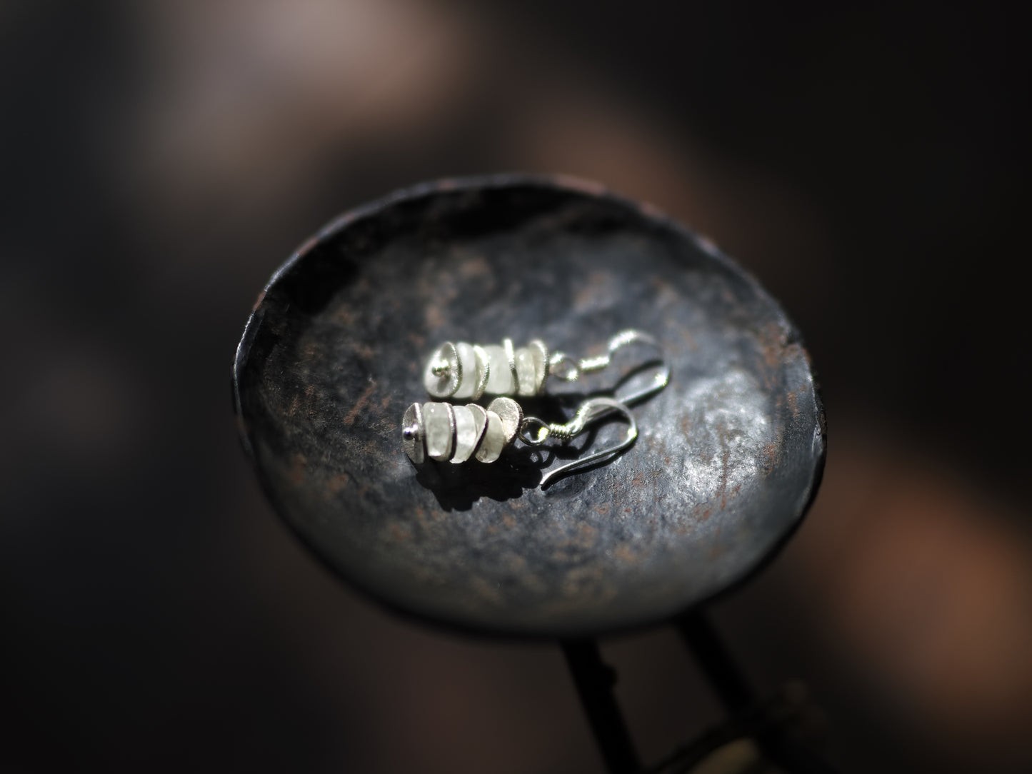 -moonstone・silver- hooks