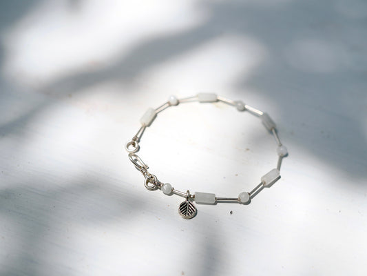 -Burma jade- silver bracelet