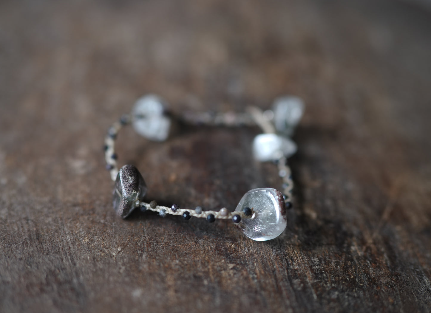 -Moss quartz- braid