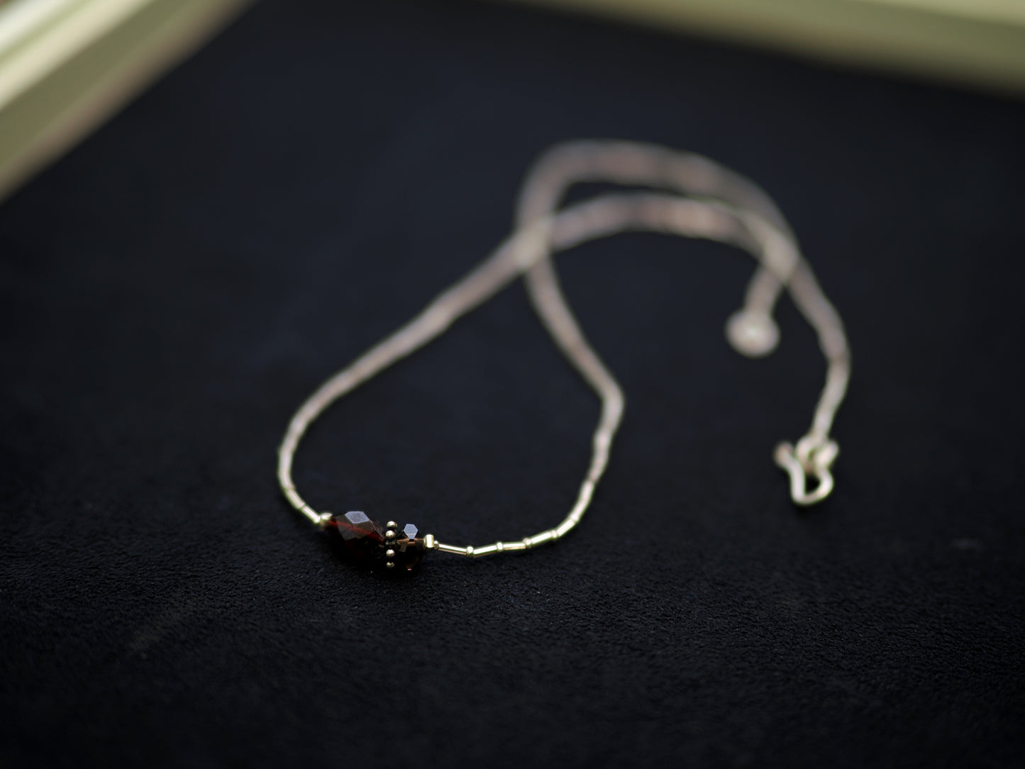 -Garnet・Smoky quartz- silver