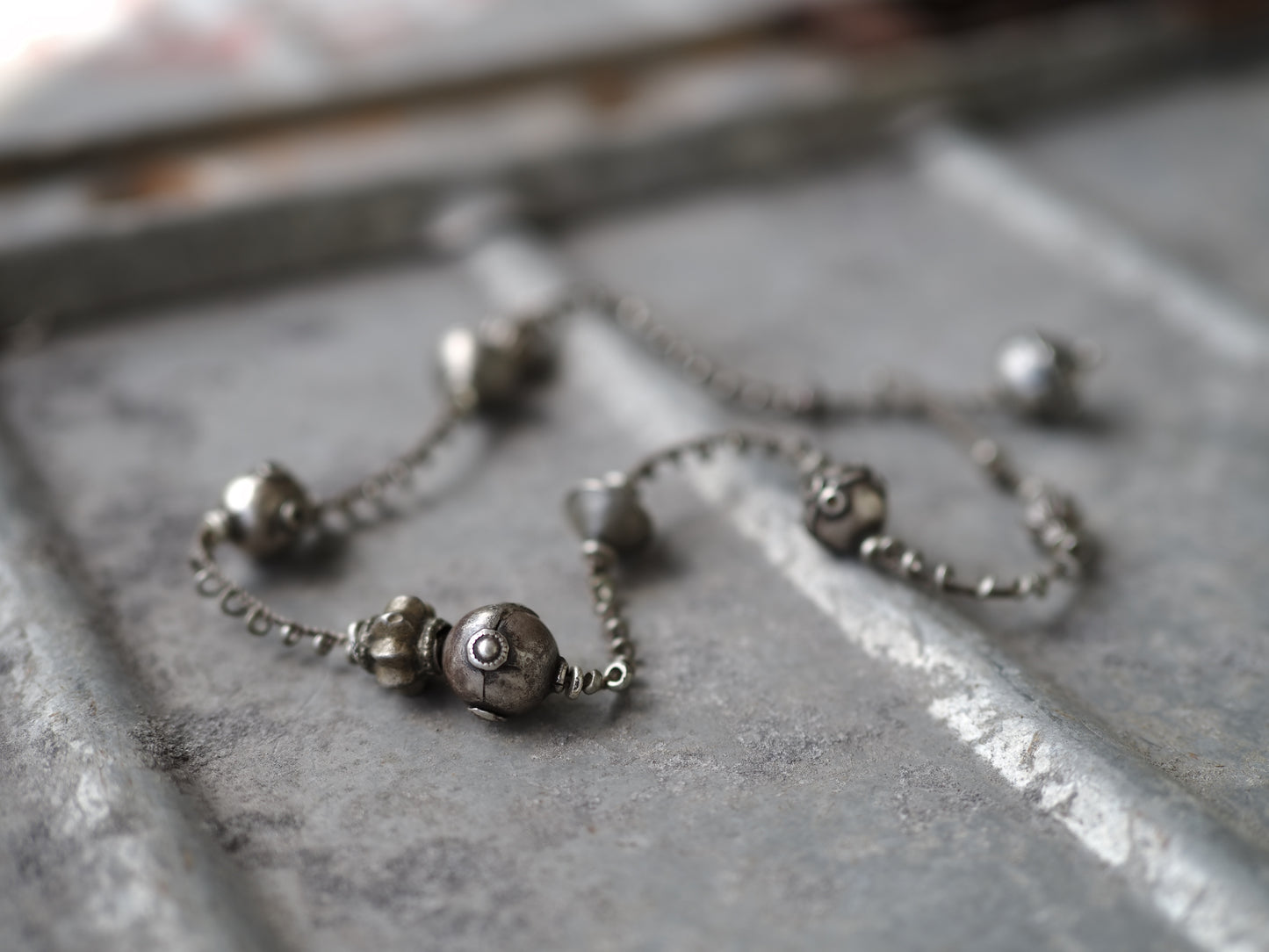 -Afgan old silver- braid necklace