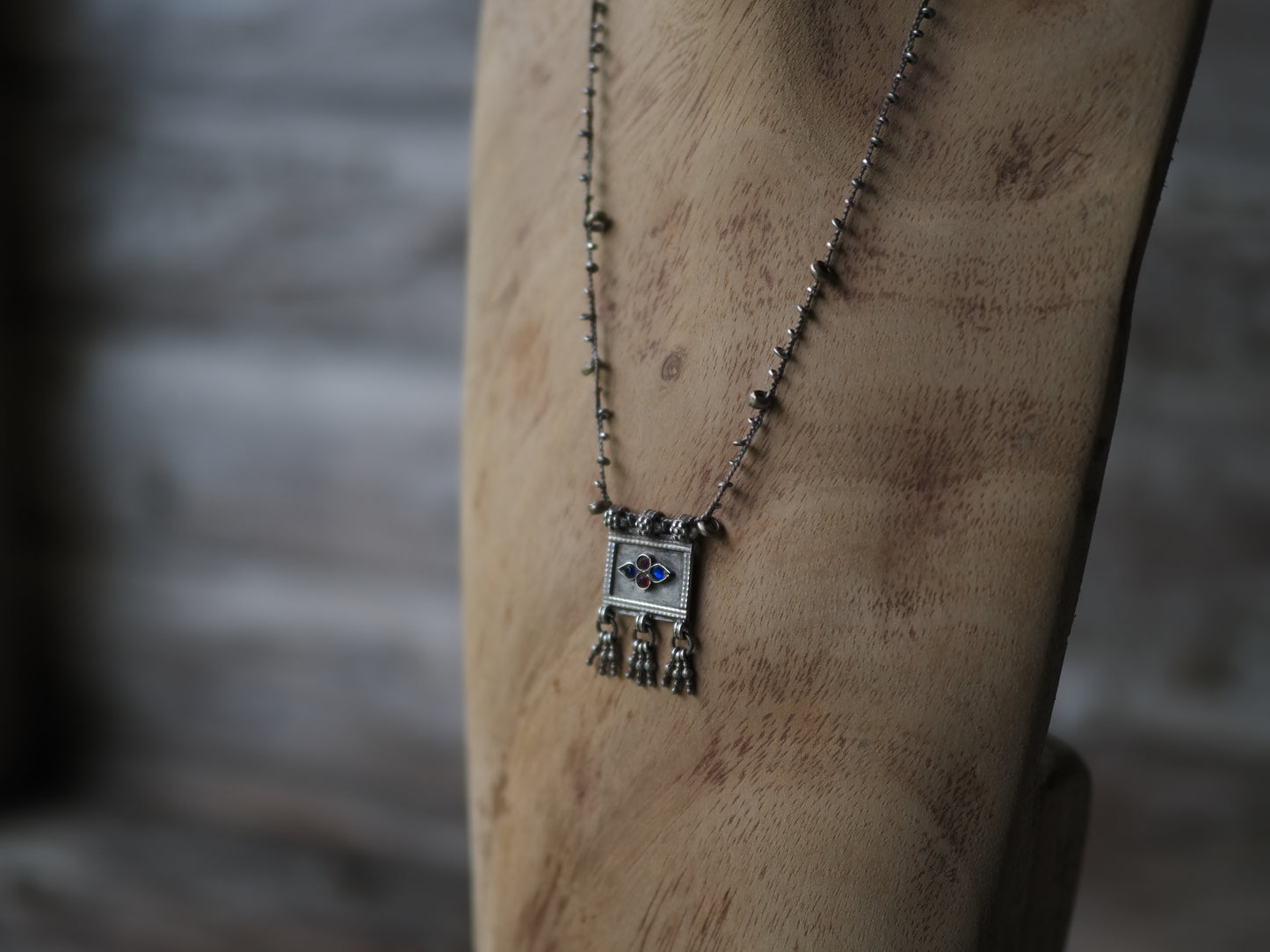 -Rajasthan silver- ''afgan silver' braid pendant