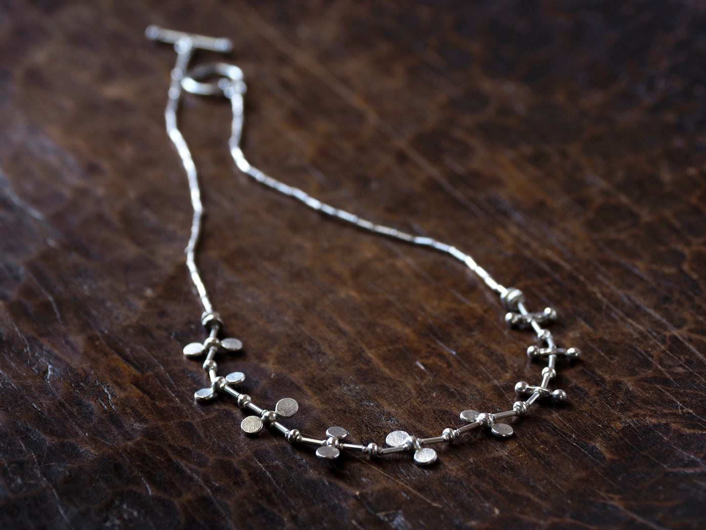 Silver 'BIB' necklace