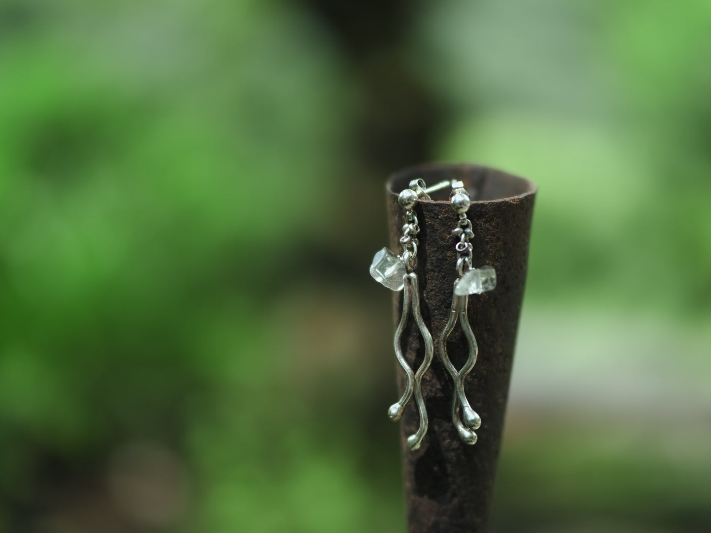-Silver charm・Libyangrass- studs