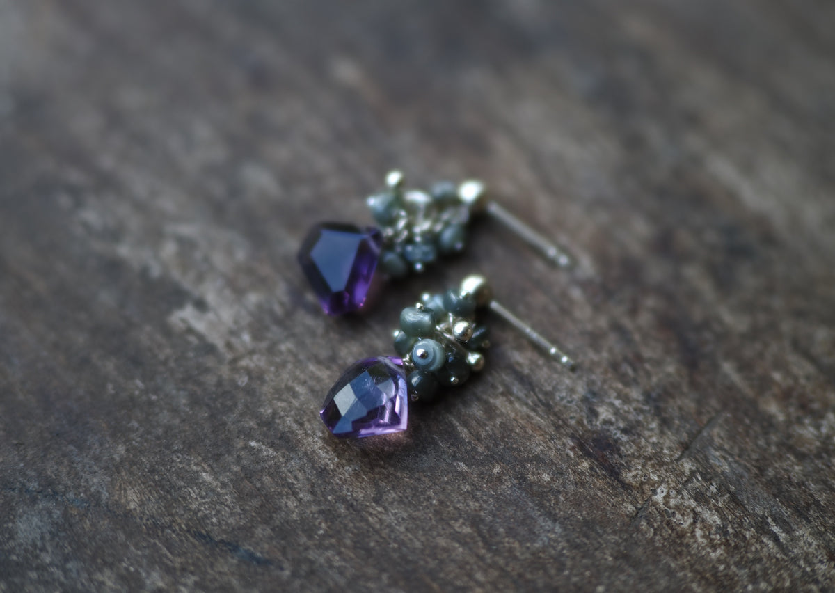 -Amethyst・Alexandrite- studs