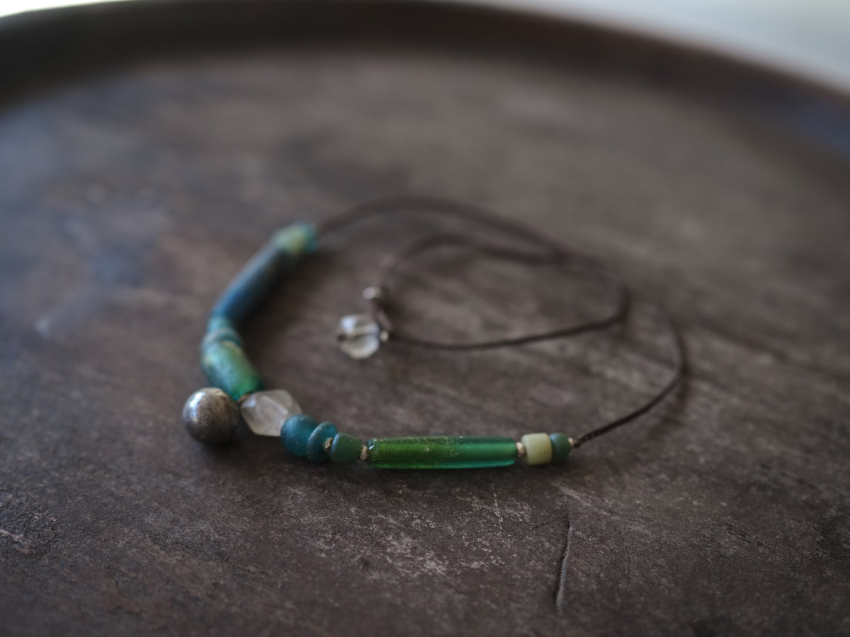-Pyu old beads- code necklace