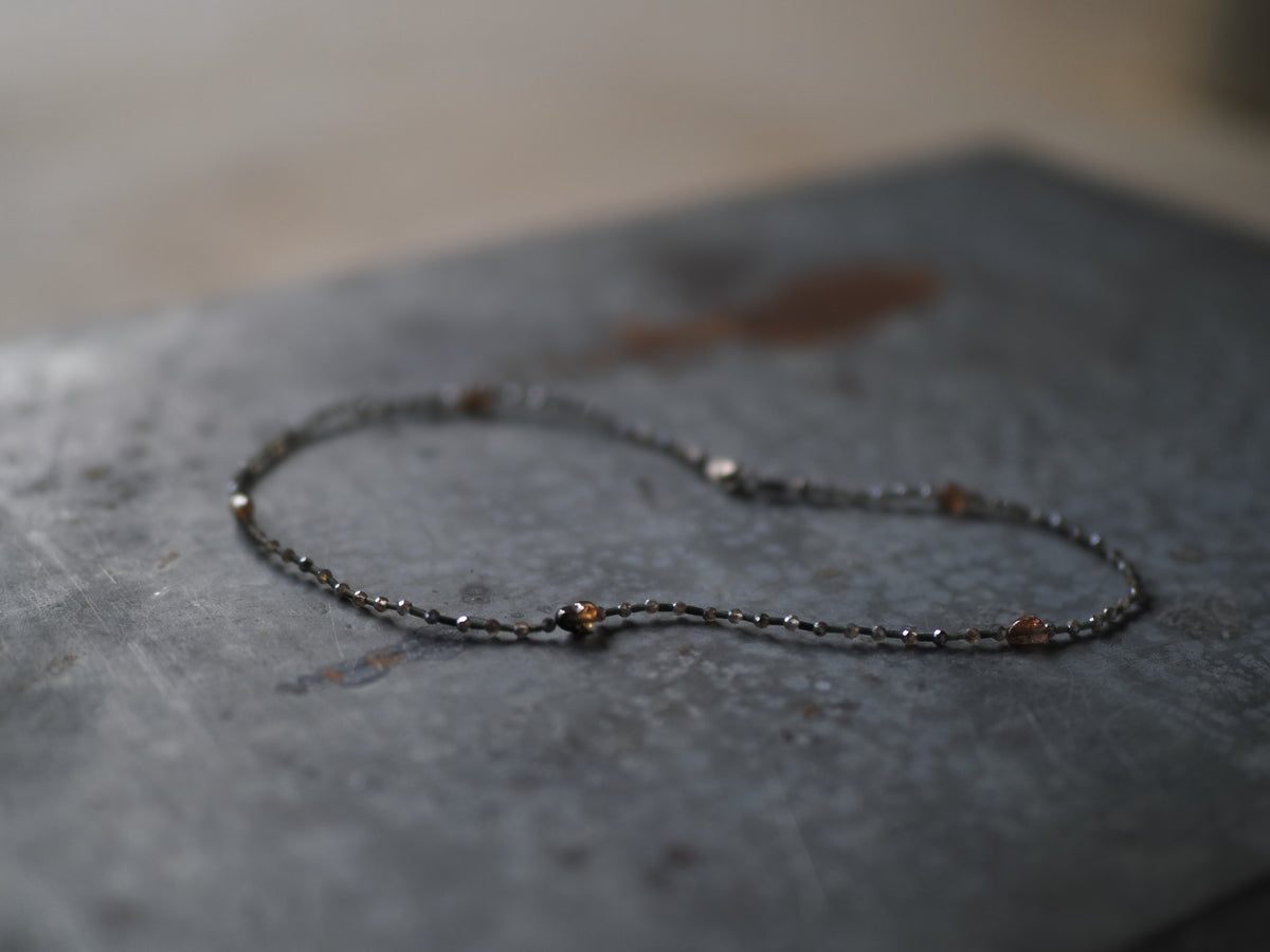 -Andalusite- 'beads line' choker *allergy free