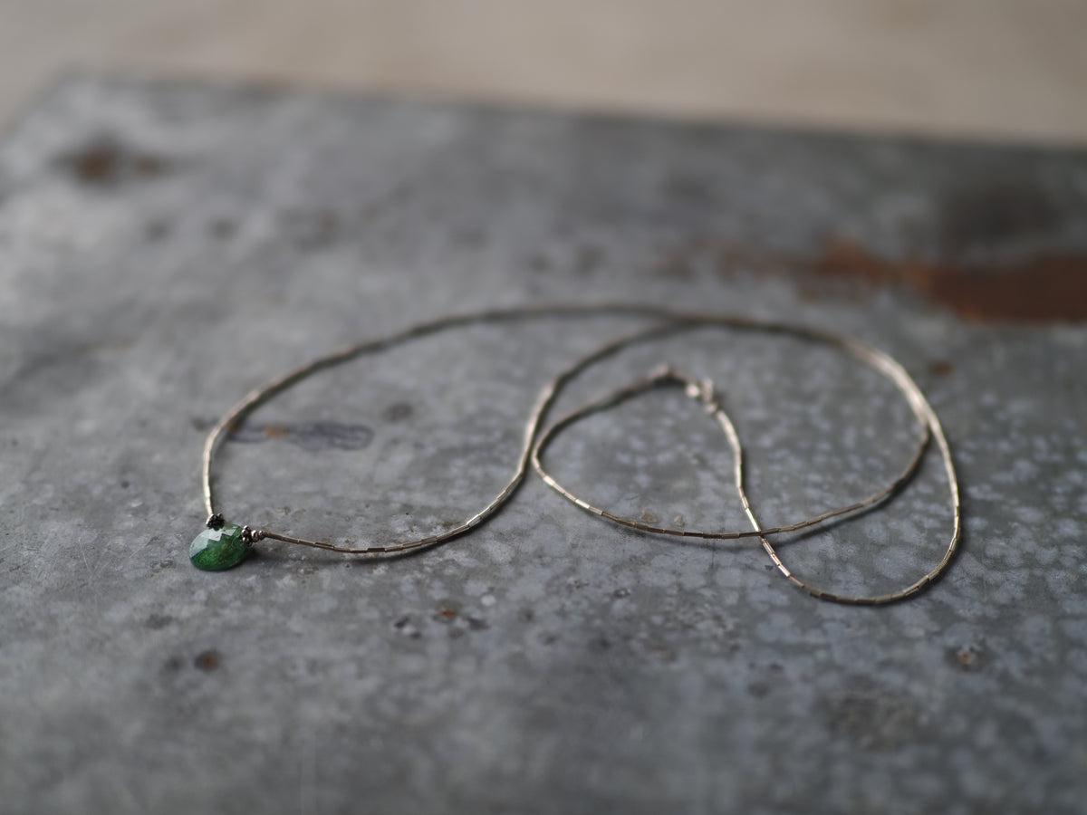 -Emelard- silver pendant
