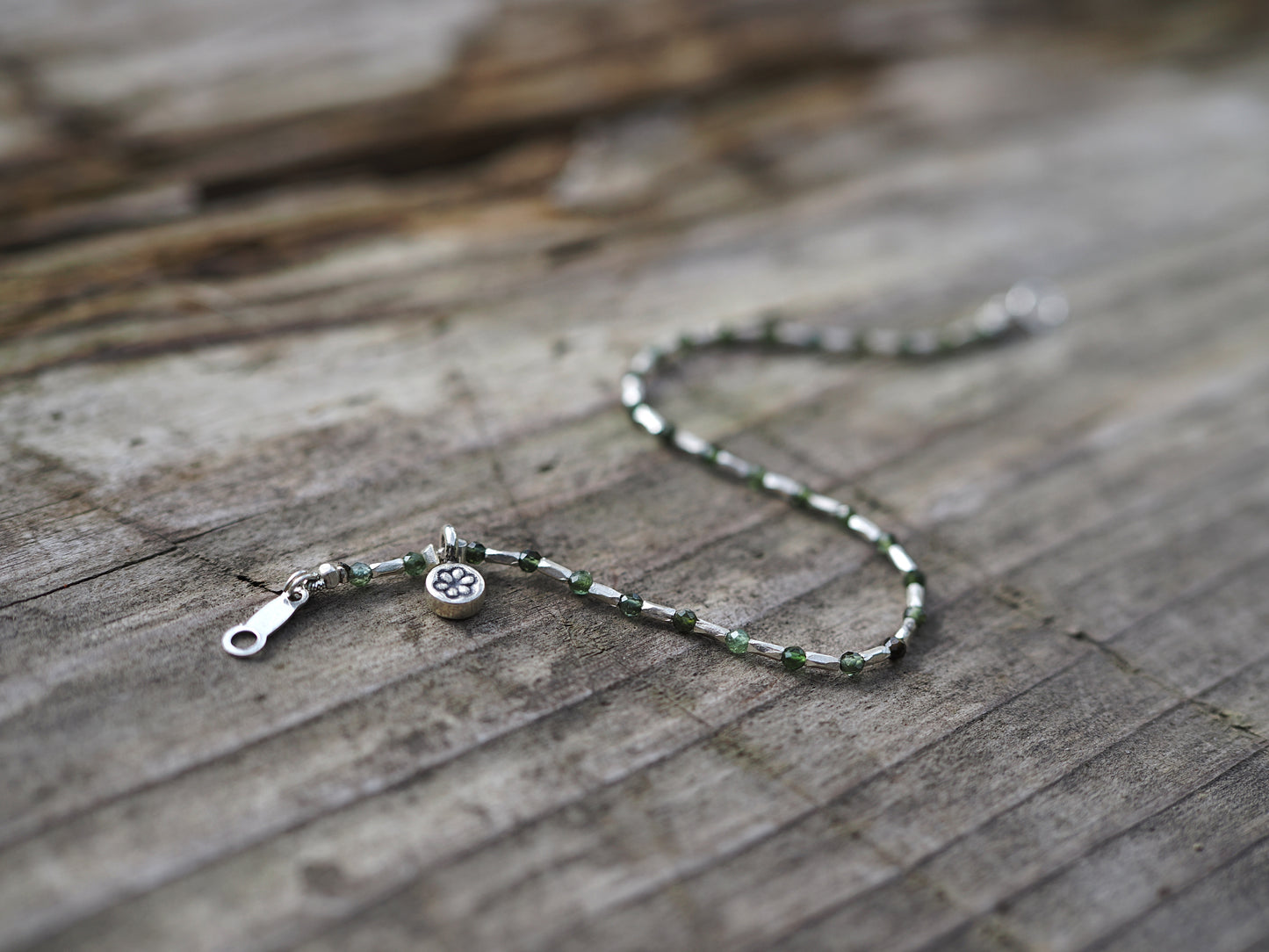 -Green tourmaline・Silver- bracelet