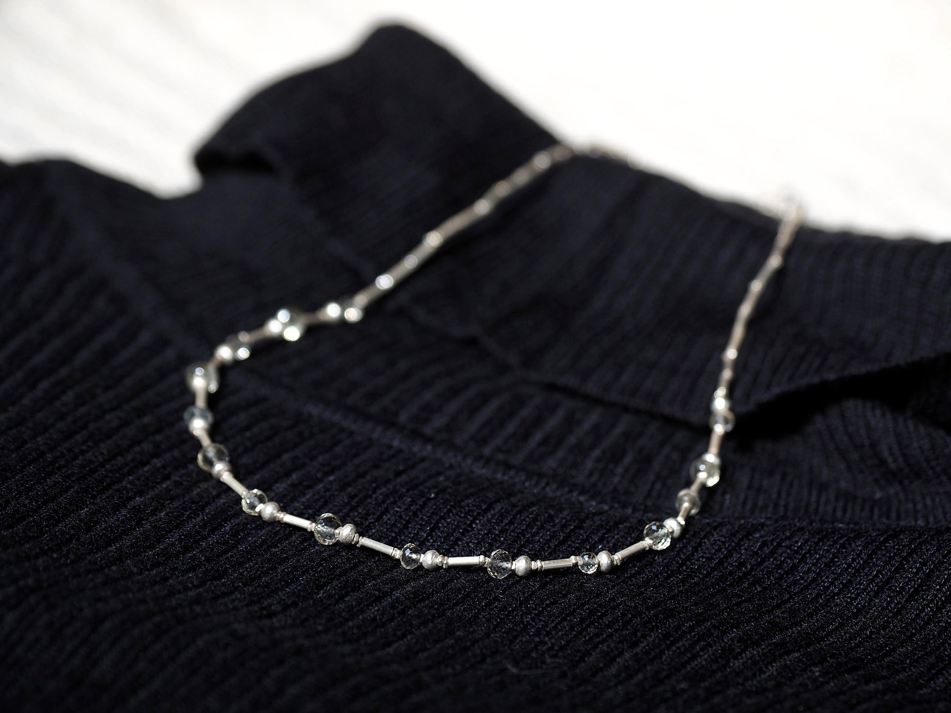 -Scapolite- silver necklace
