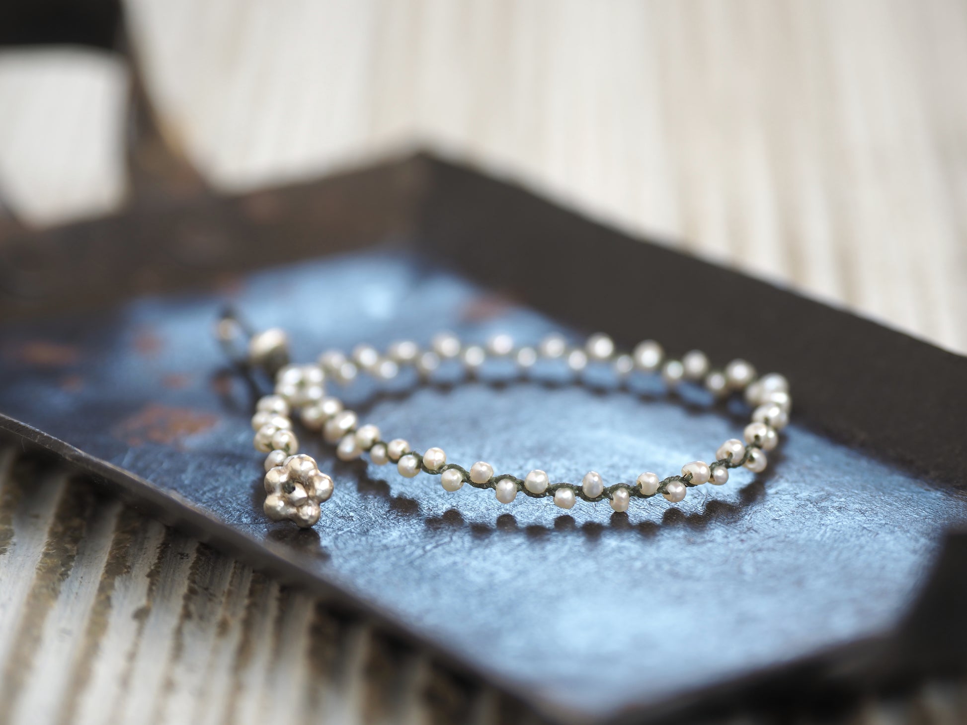 -Baby pearl- braid bracelet