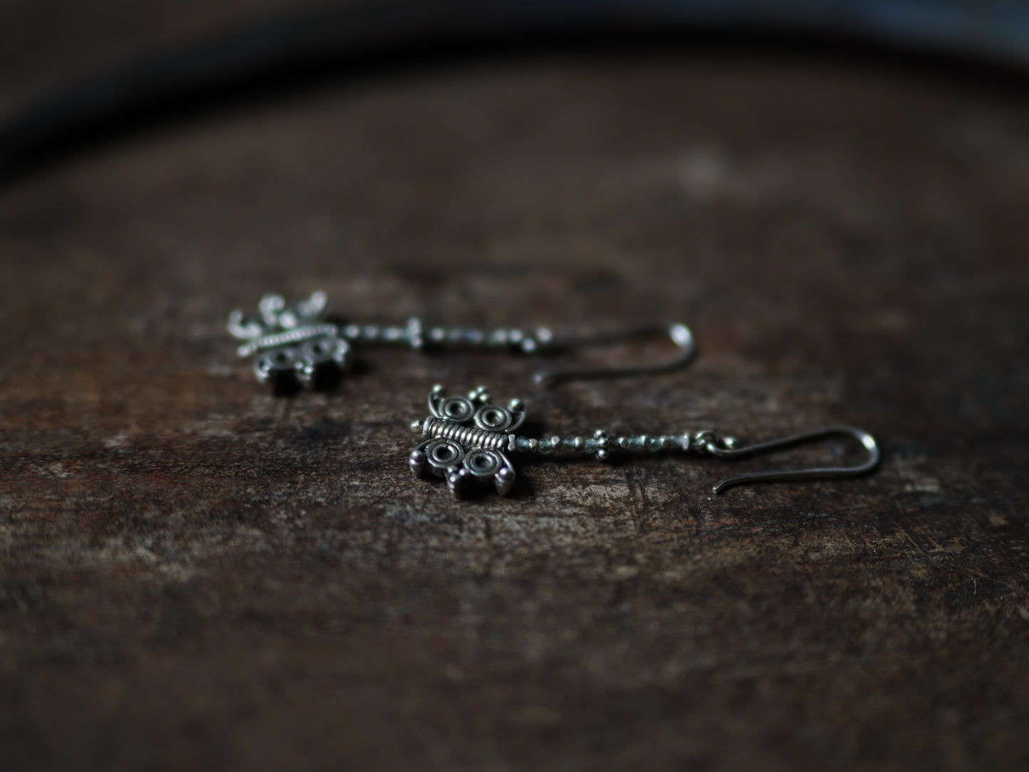 -India silver・green Sapphire- hooks