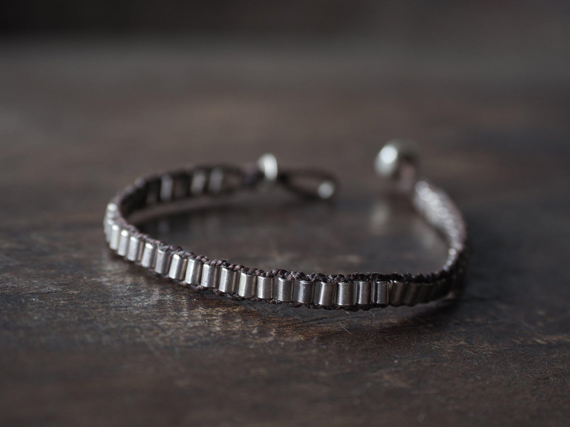 Ladder bracelet 'wax-code_silver'