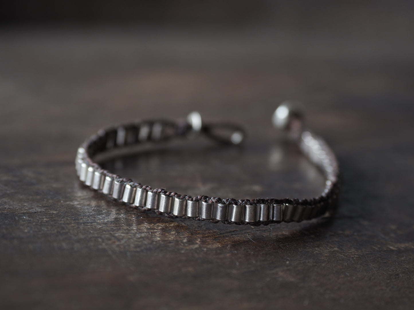 Ladder bracelet 'wax-code_silver'