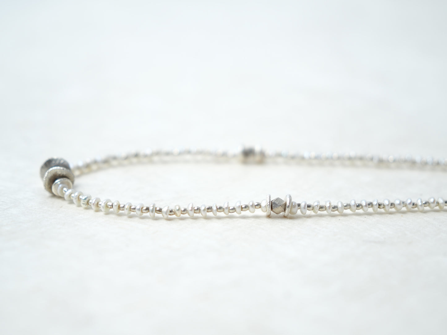 -Grey diamond- 'pearl & silver'