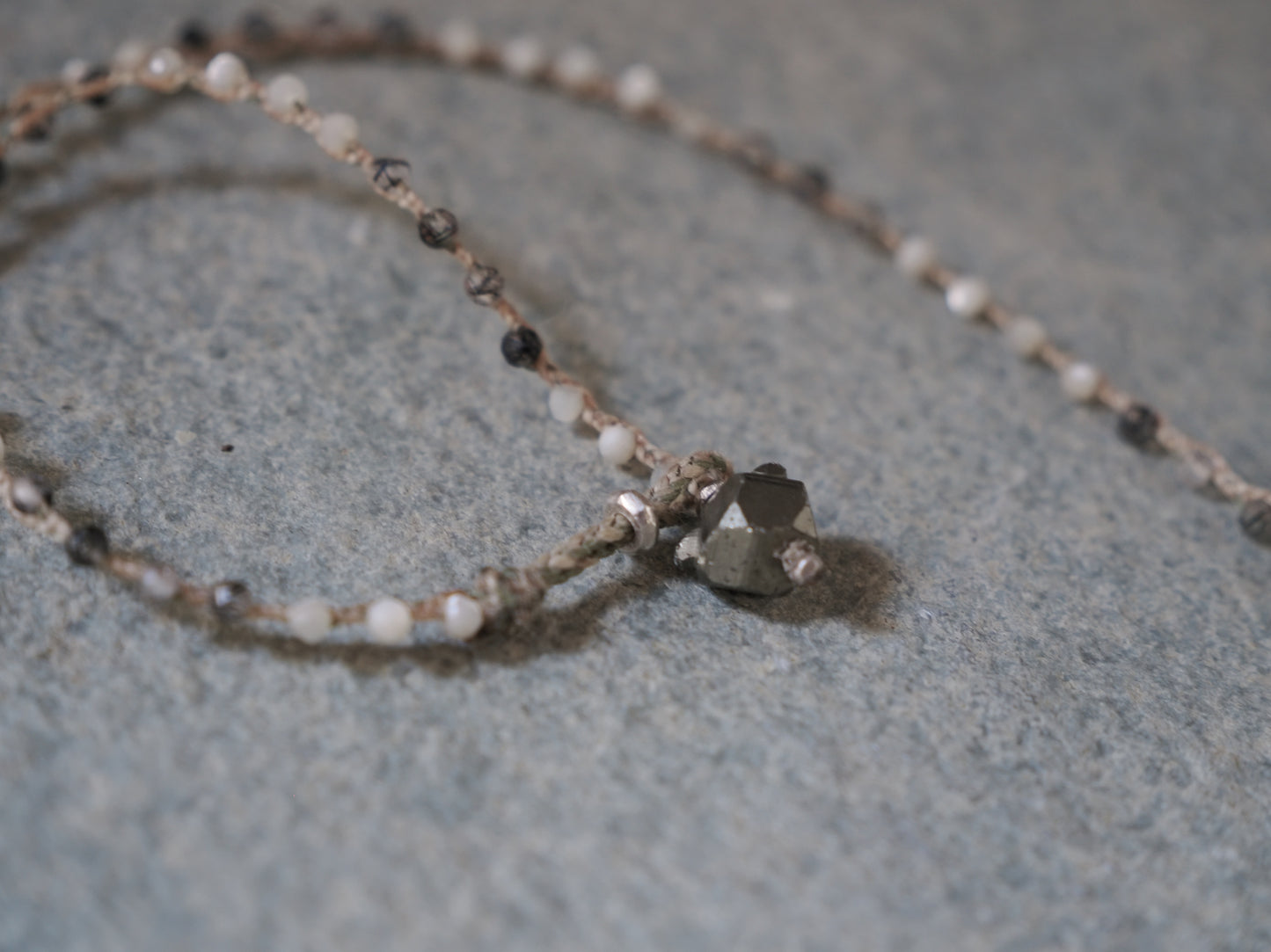 -Citrine・Scapolite- braid choker