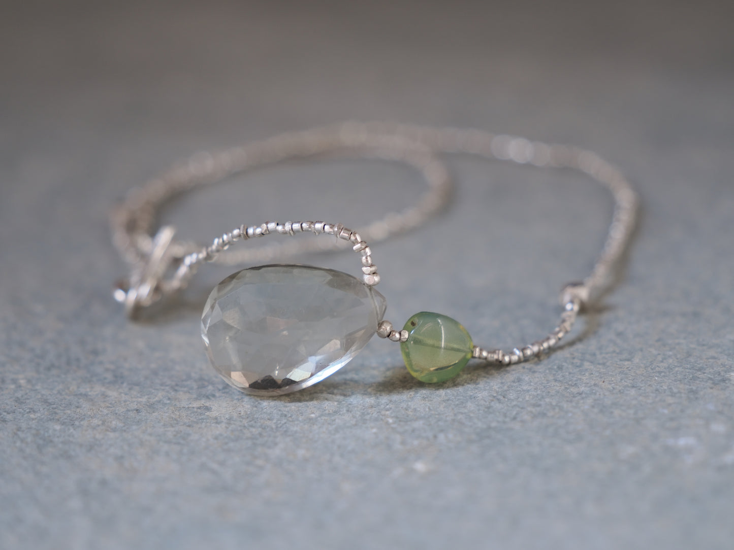 -Green amethyst・Green opal- silver