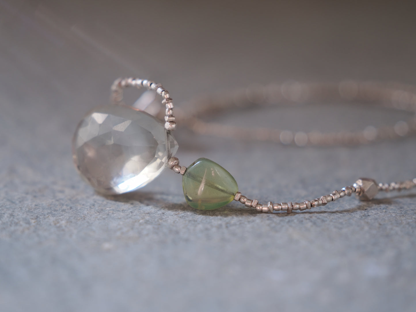 -Green amethyst・Green opal- silver