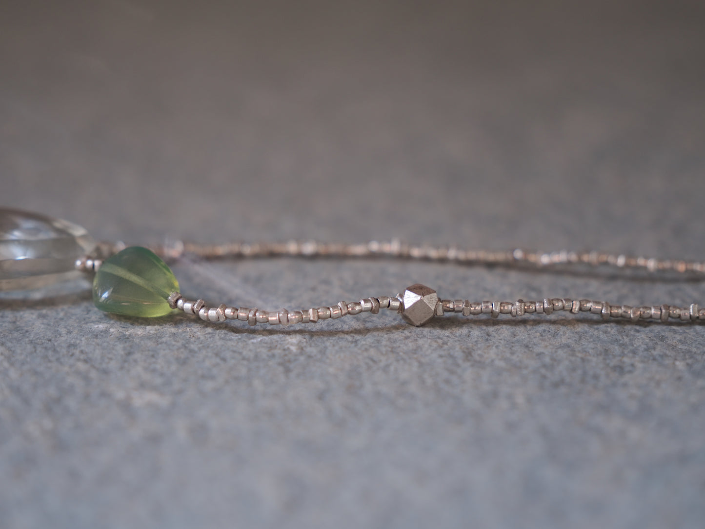 -Green amethyst・Green opal- silver