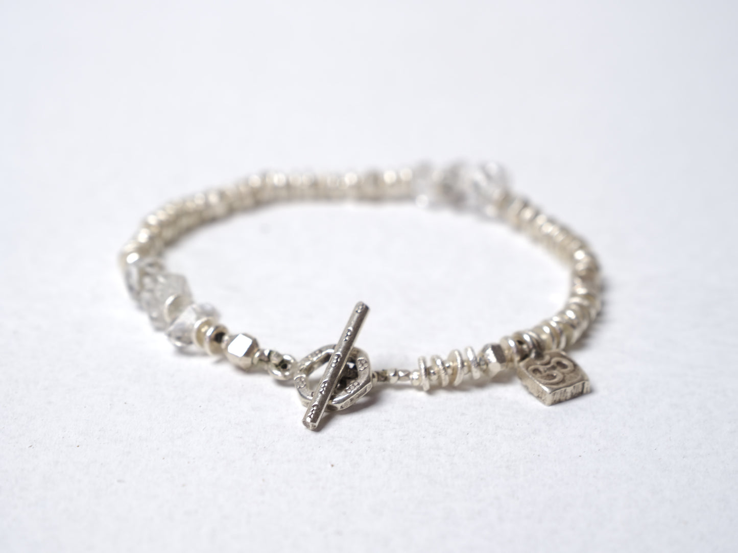 -Herkimer diamond- silver