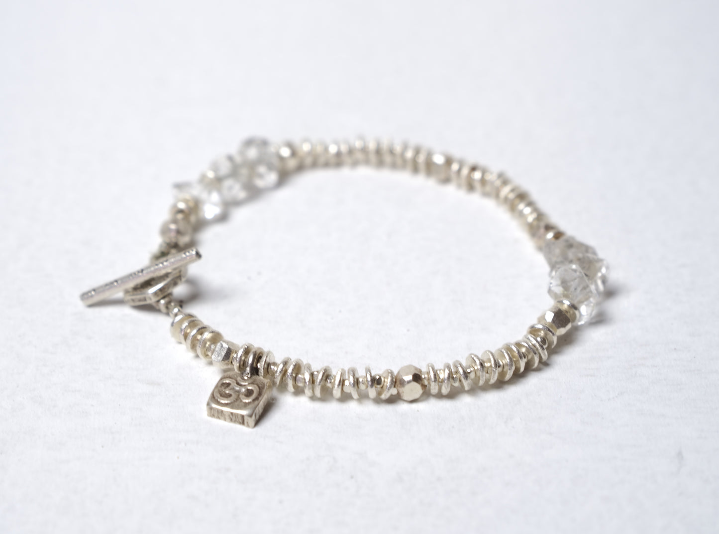 -Herkimer diamond- silver