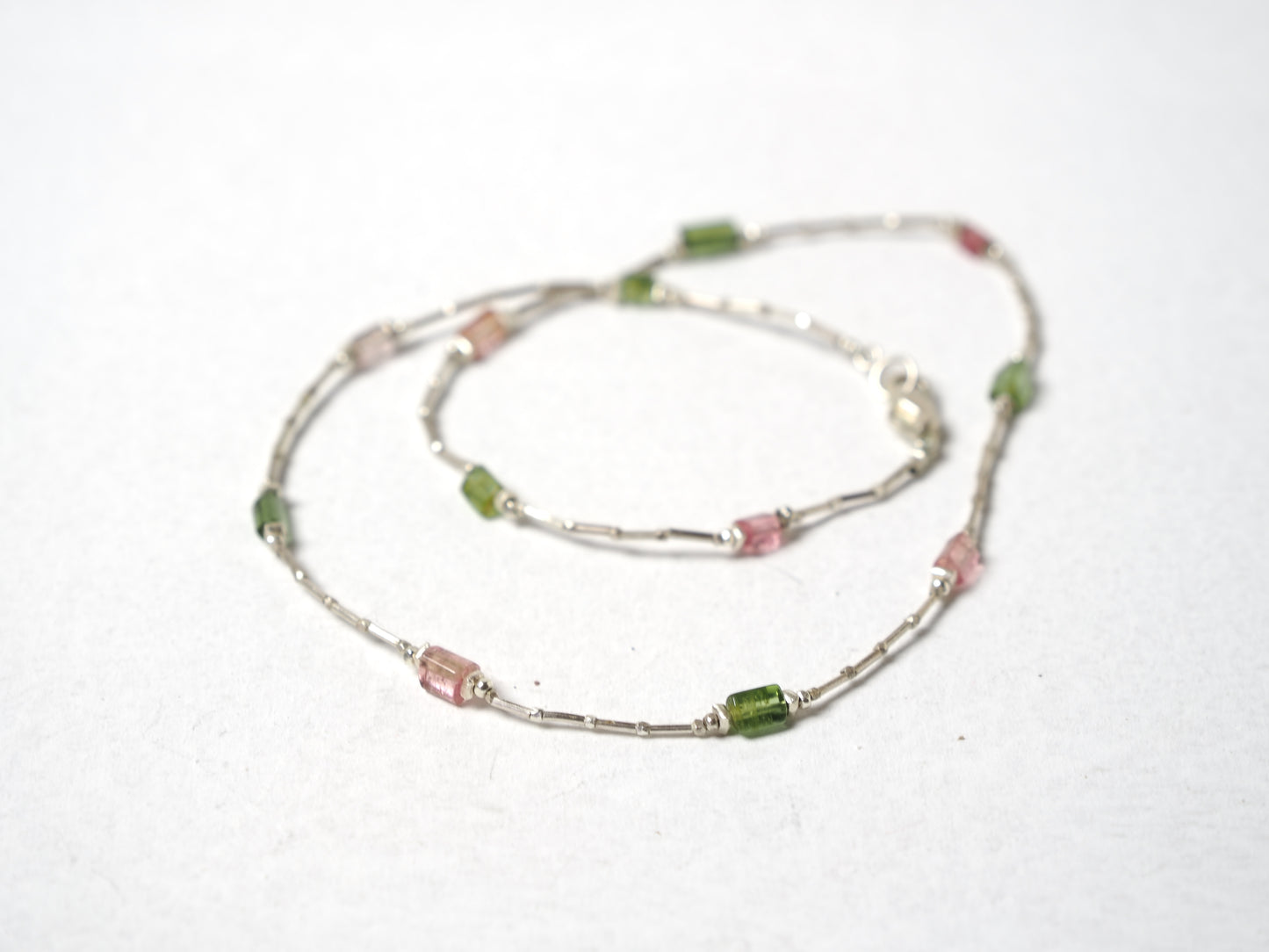 -Tourmaline- silver choker