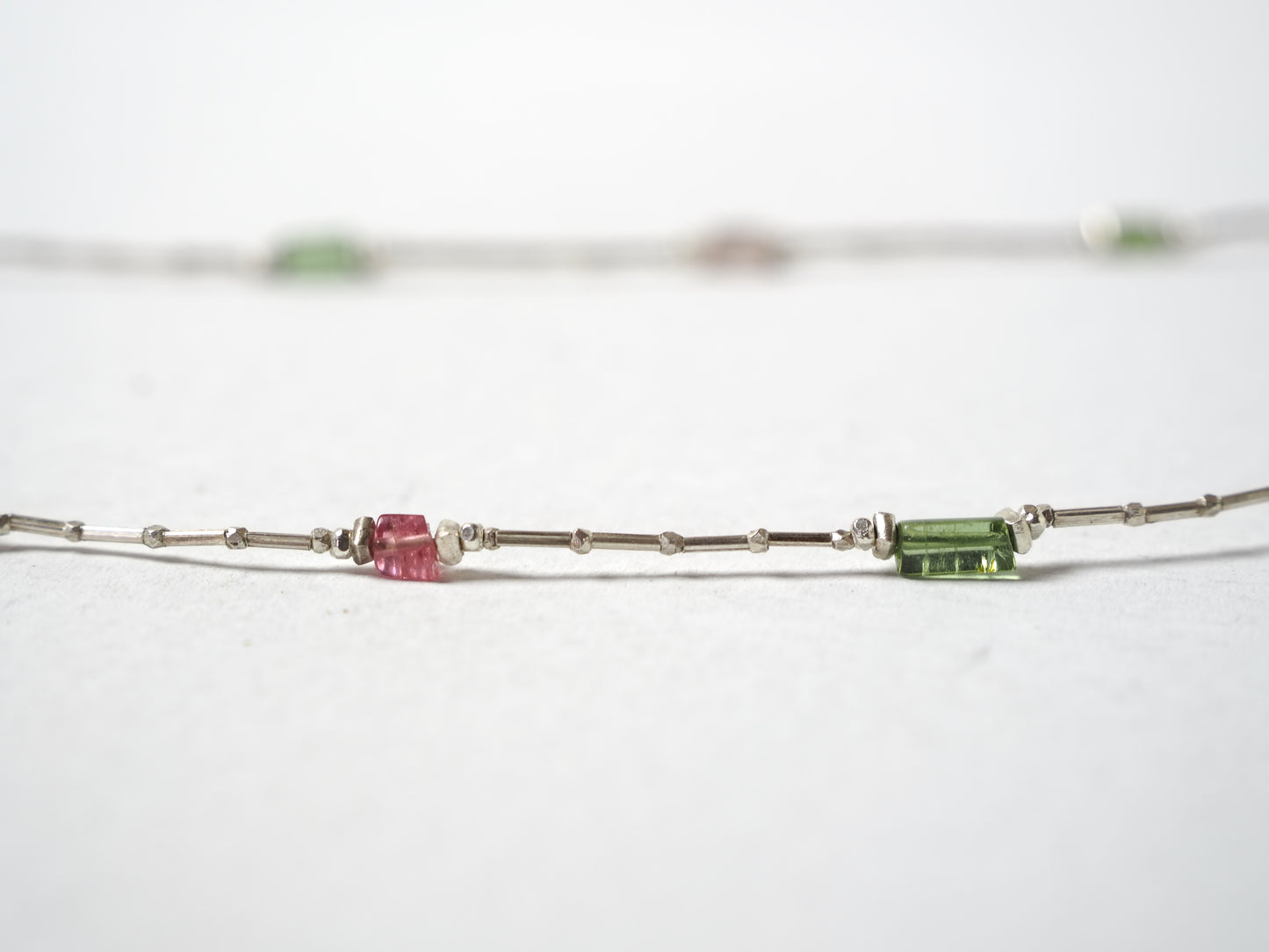 -Tourmaline- silver choker