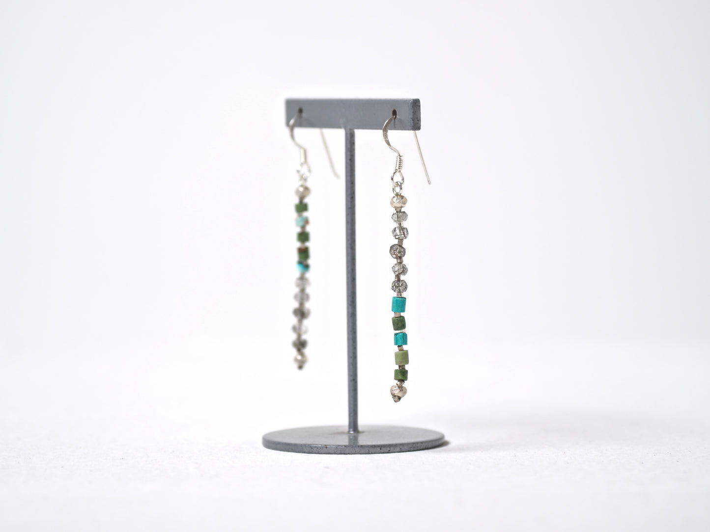 -Turquoise・Tourmaline quartz- hooks