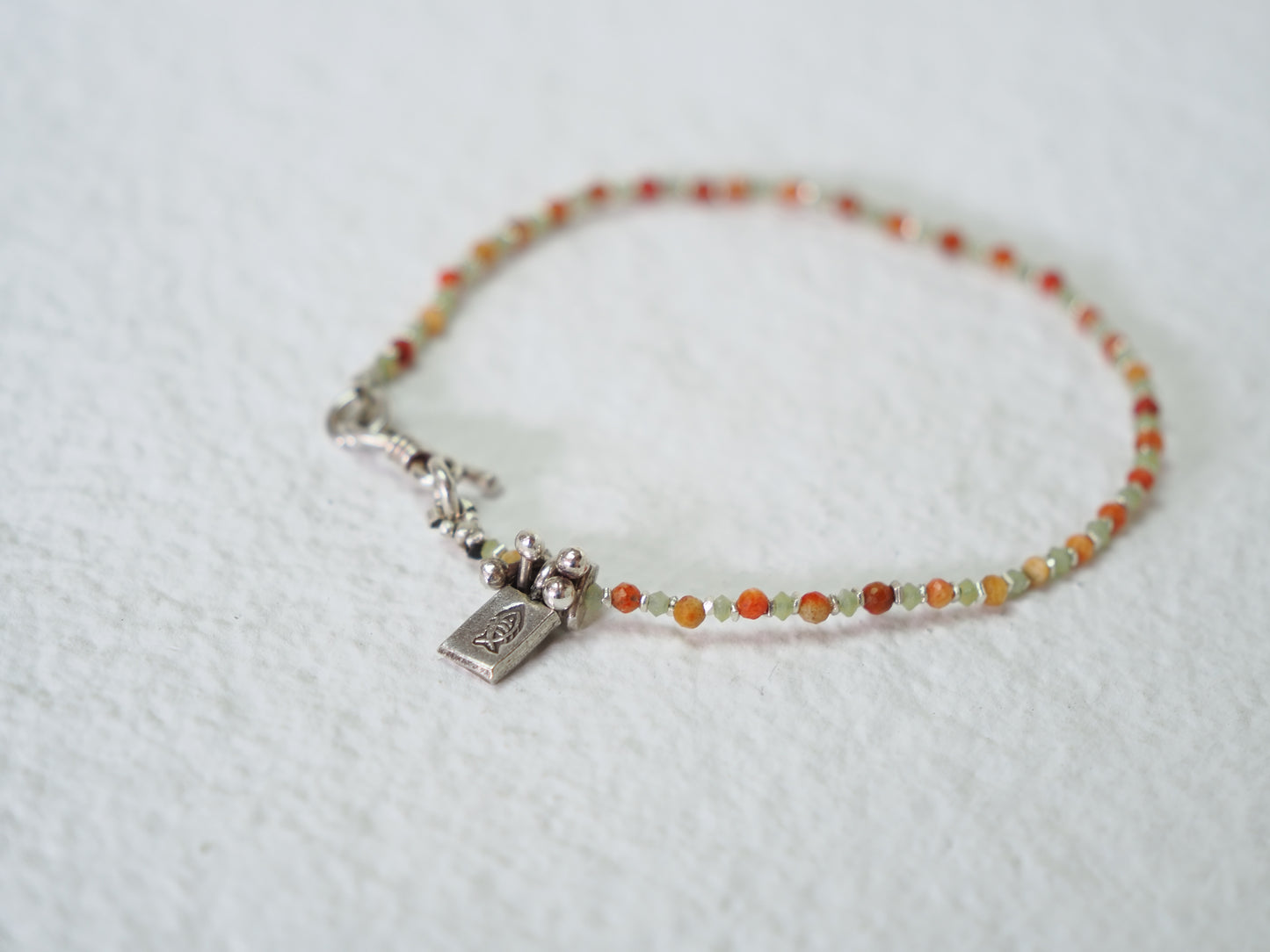 'sponge coral・jade・silver'