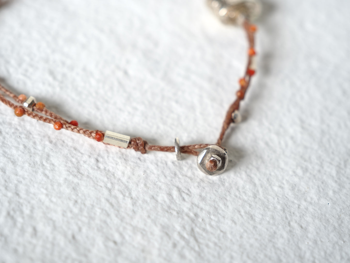 -Karensilver- 2line code anklet