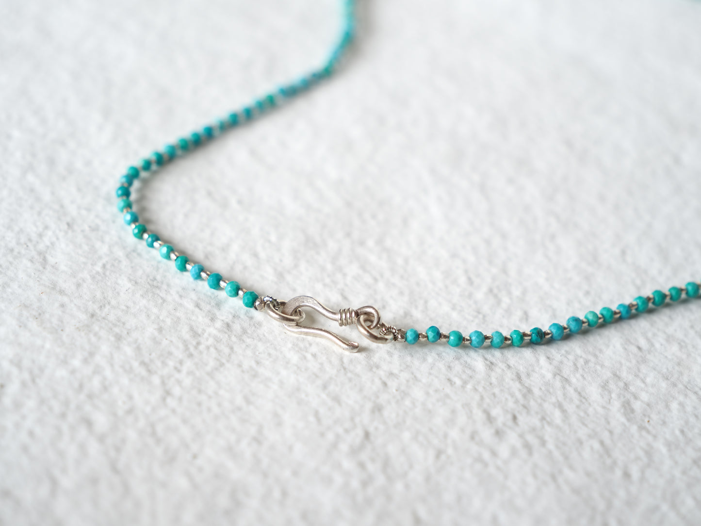 -Flower charm- 'turquoise・silver' pendant