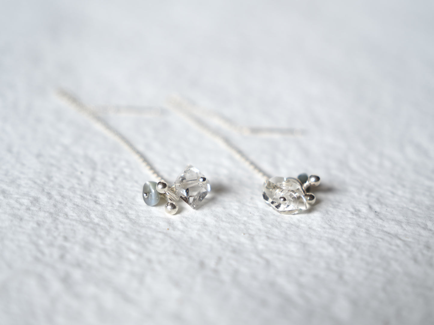 -Herkimer diamond・Alexandrite cat's eye- chains