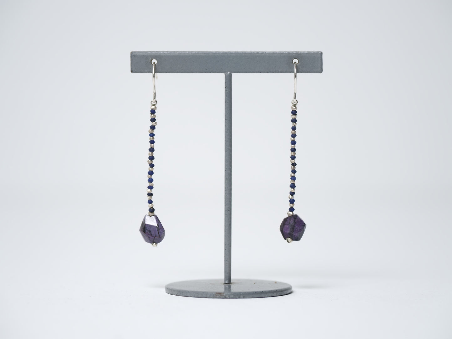 -Sugilite- 'lapis lazuli・silver' long line_hooks