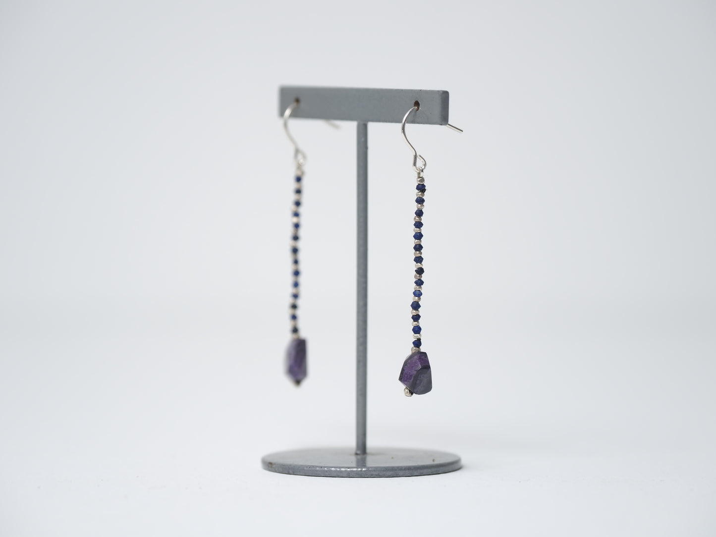 -Sugilite- 'lapis lazuli・silver' long line_hooks