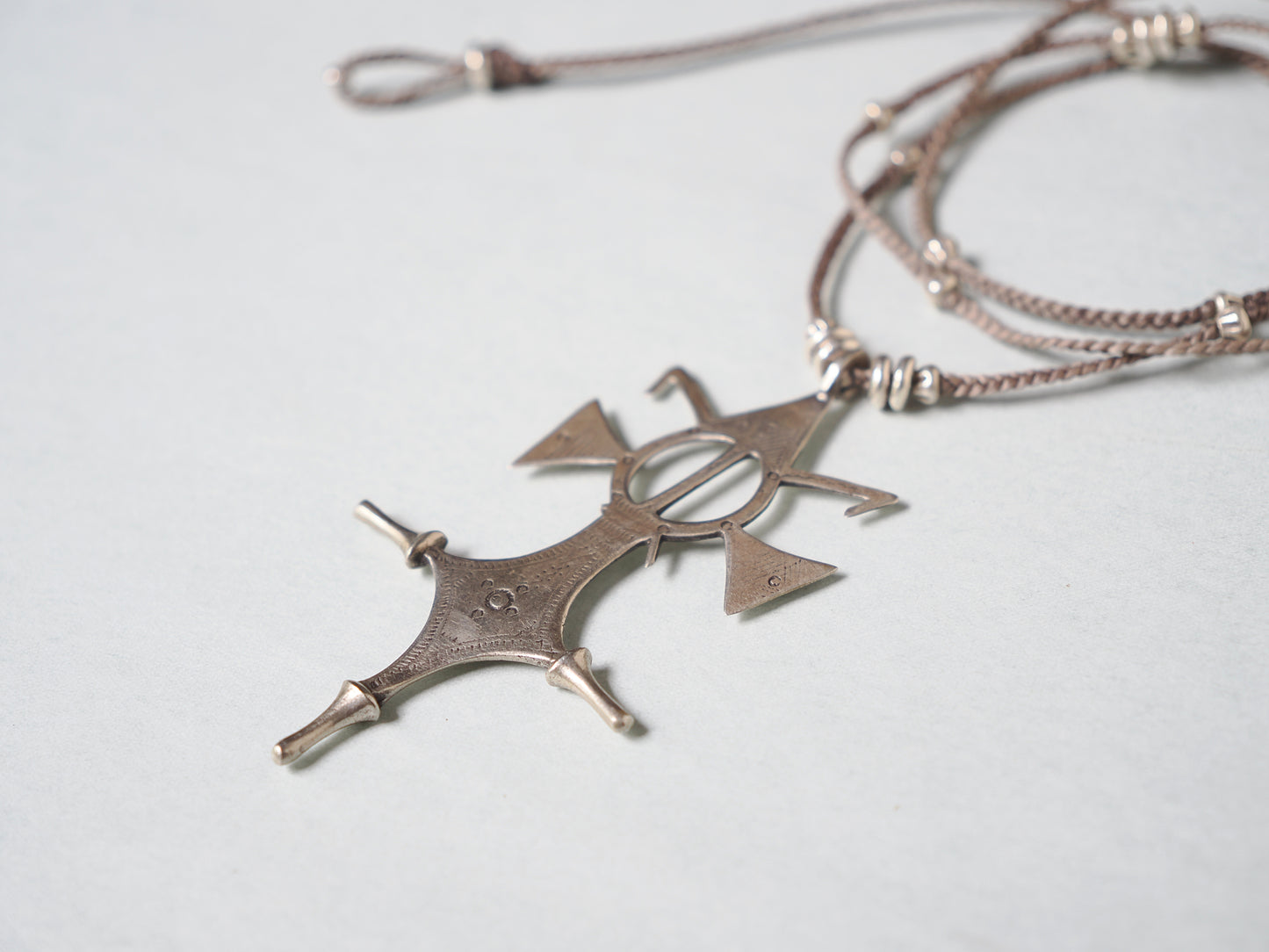 -Tuareg cross- long pendant