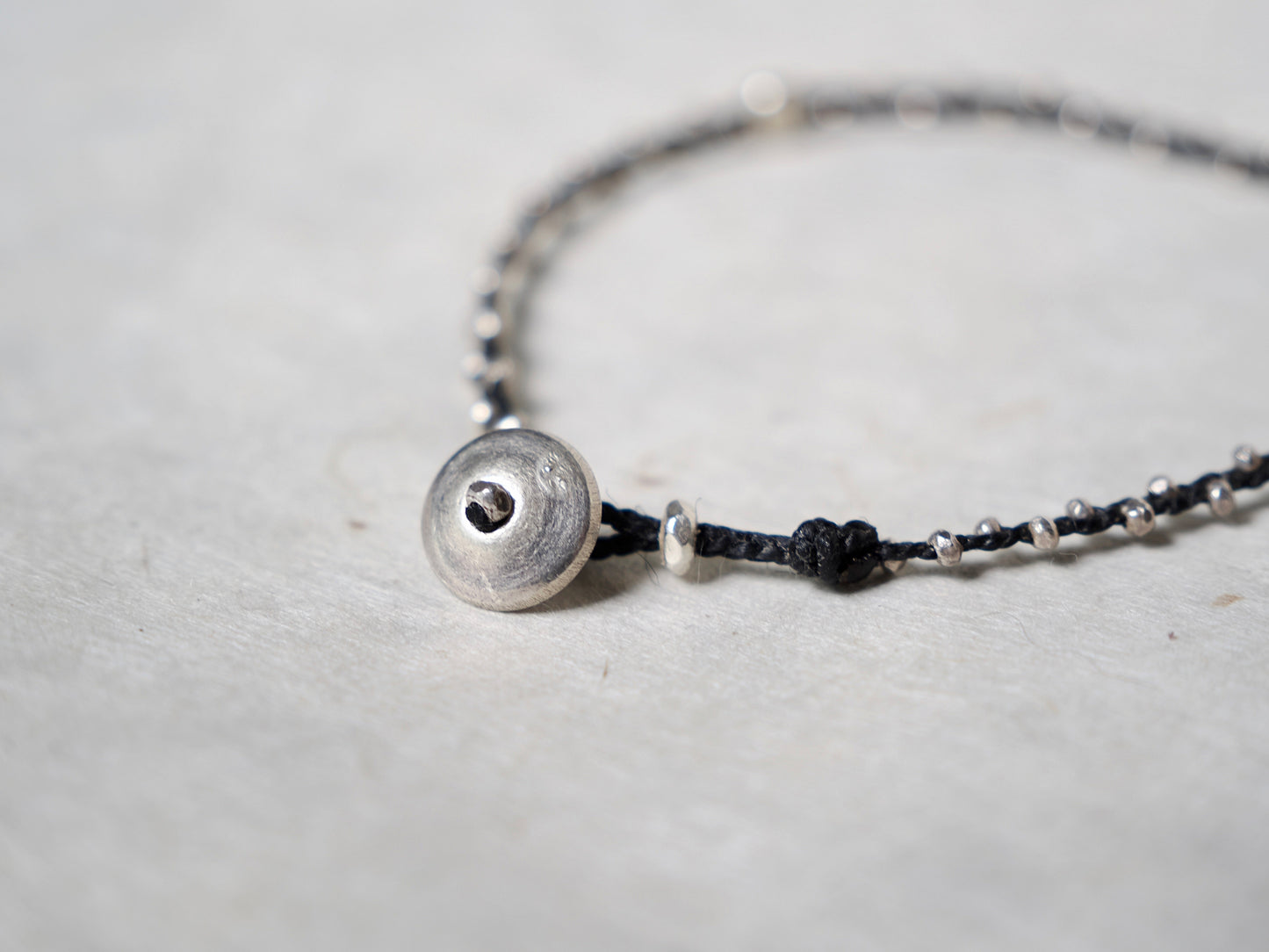 -Karensilver・Smoky quartz- braid