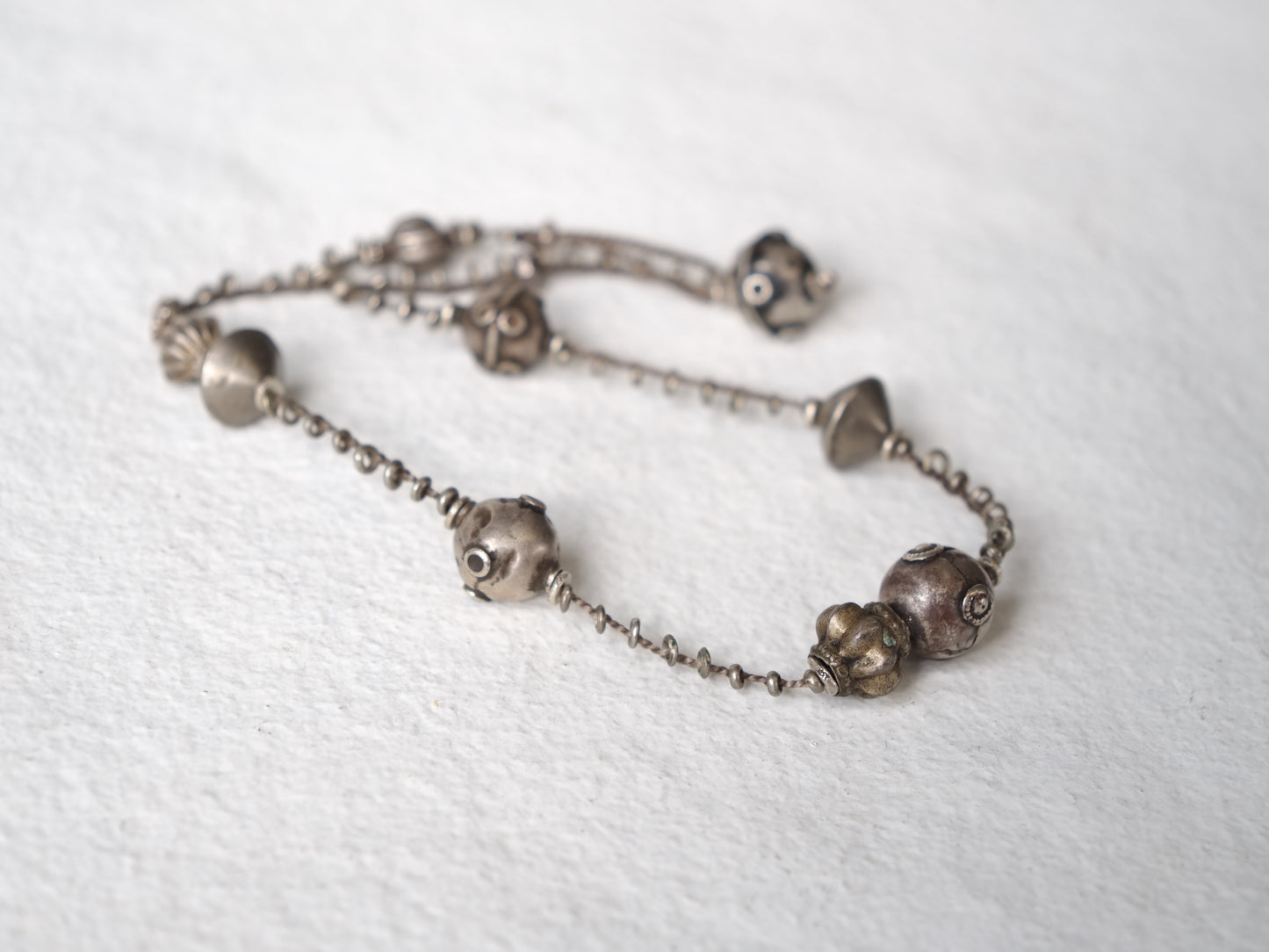 -Afgan old silver- braid necklace